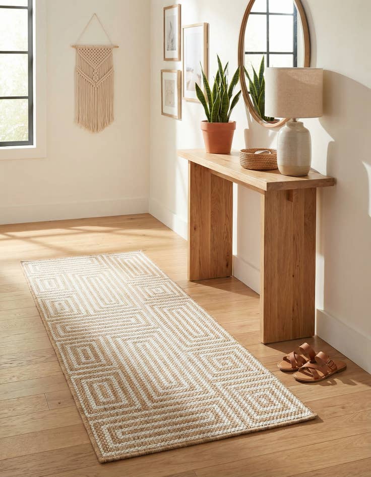 Detail image of  2' x 5' 3  Washable Modern Indoor / Outdoor Runner Rug