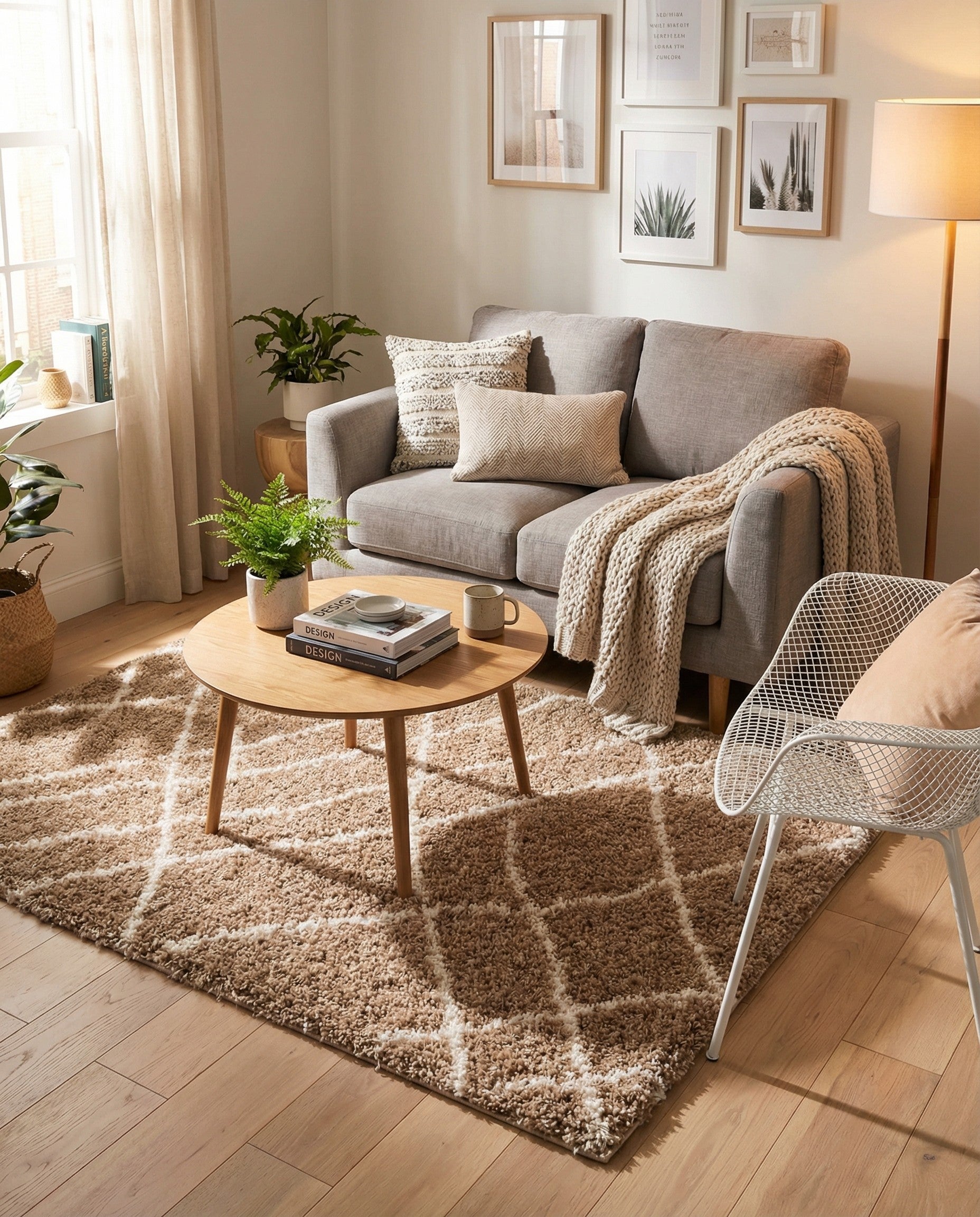  4' x 4' Soft Touch Shag Square Rug