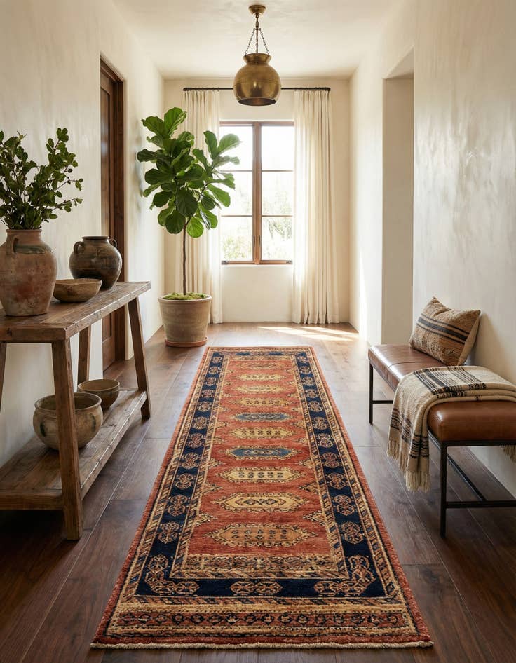 Detail image of 2' 8 x 9' 11 Luribaft Wool Runner Rug