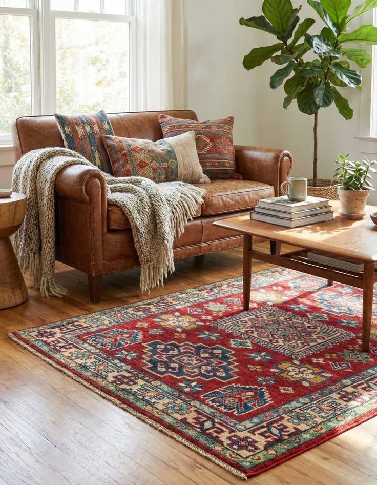 Detail image of 2' 10 x 4' 1  Hand Knotted Kazak Rug