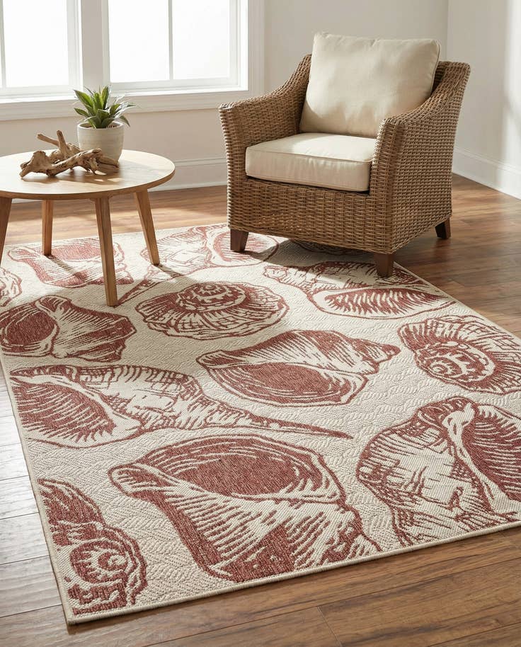 Detail image of 5' 3 x 8' Easy-Clean Coastal Indoor / Outdoor Rug