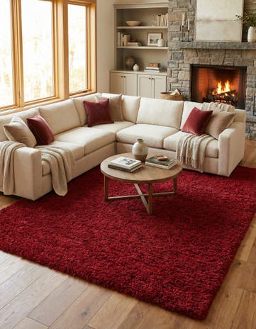 Merlot Infinity Shag Rug