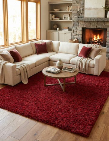 Merlot Infinity Shag Rug