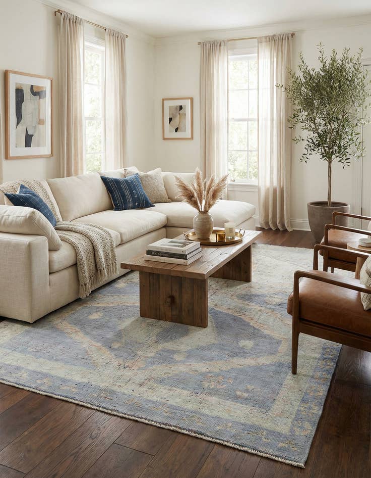 Detail image of 8' 6 x 11' 8 Hand Knotted Moroccan Wool Rug