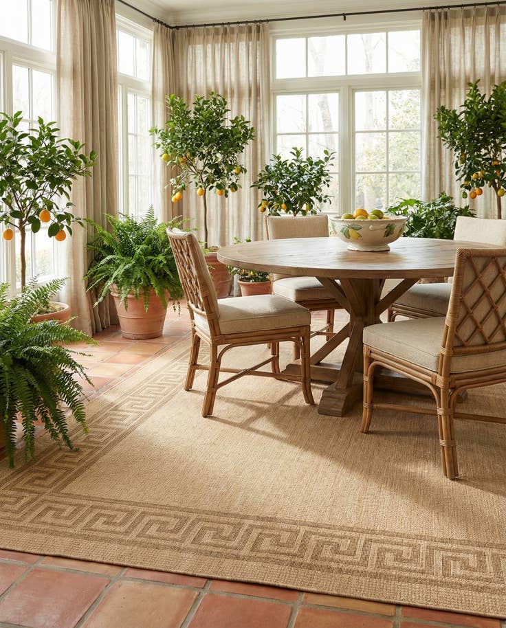 Detail image of 9' x 12' 2 Easy-Clean Border Indoor / Outdoor Rug