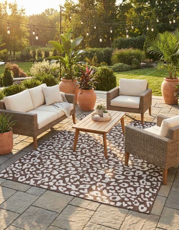 9' x 12' Easy-Clean Safari Indoor / Outdoor Rug