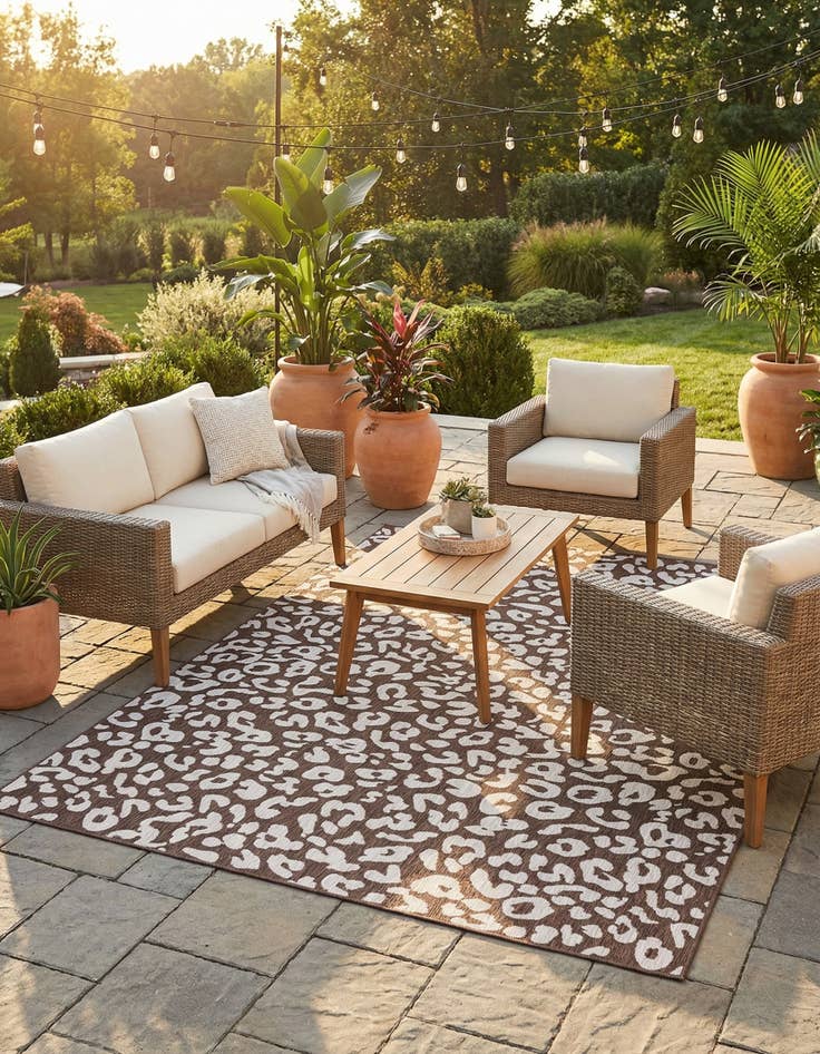 Detail image of 9' x 12' Easy-Clean Safari Indoor / Outdoor Rug