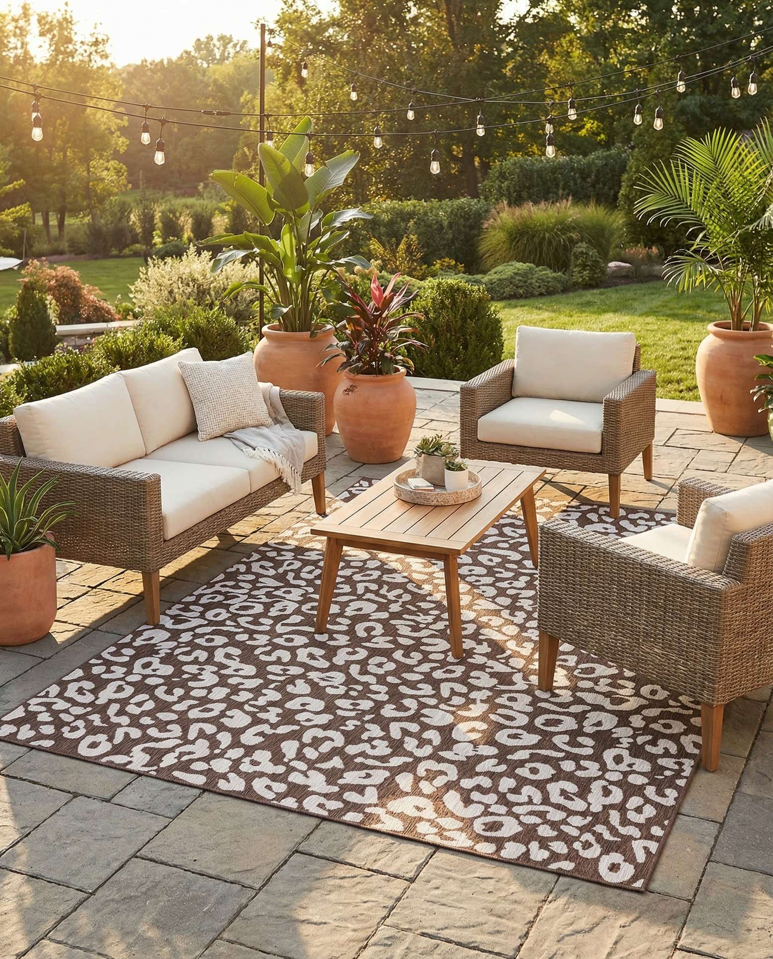 9' x 12' Easy-Clean Safari Indoor / Outdoor Rug