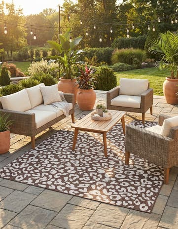 9' x 12' Easy-Clean Safari Indoor / Outdoor Rug