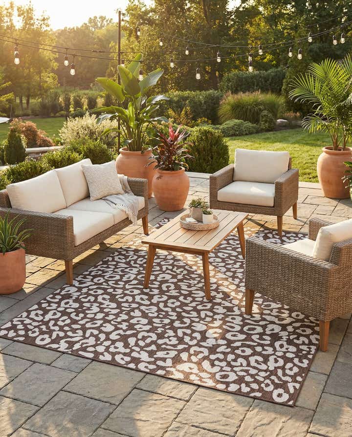 9' x 12' Easy-Clean Safari Indoor / Outdoor Rug