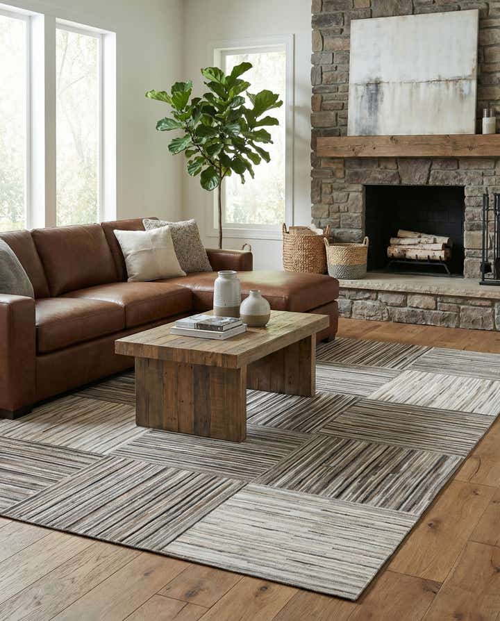 4' 11 x 8' 1 Cowhide Stocks Rug
