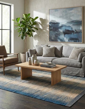 4' 3 x 5' 10 Hand Woven Kilim Modern Wool Rug