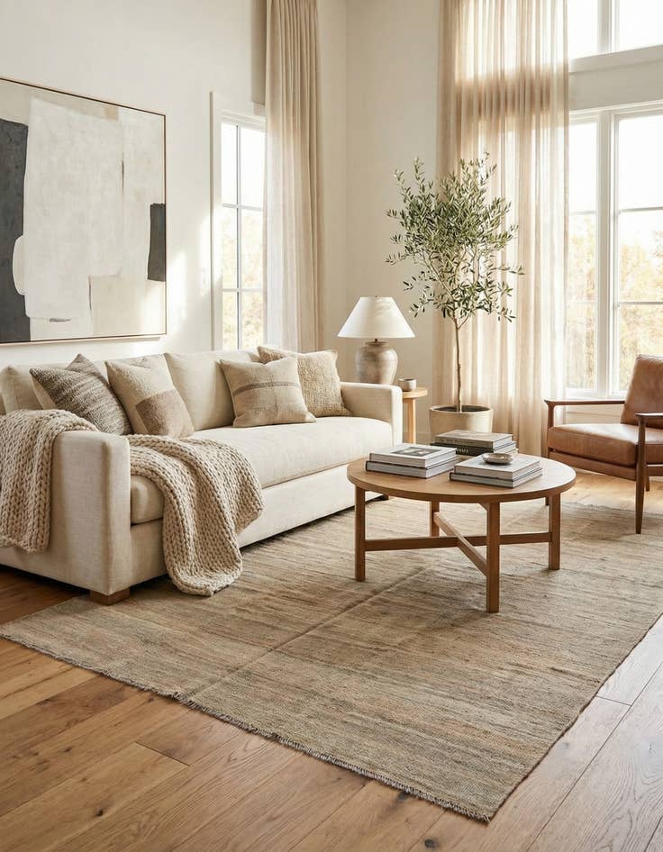 Detail image of 5' 4 x 7' 8  Hand Woven Kilim Modern Wool Rug