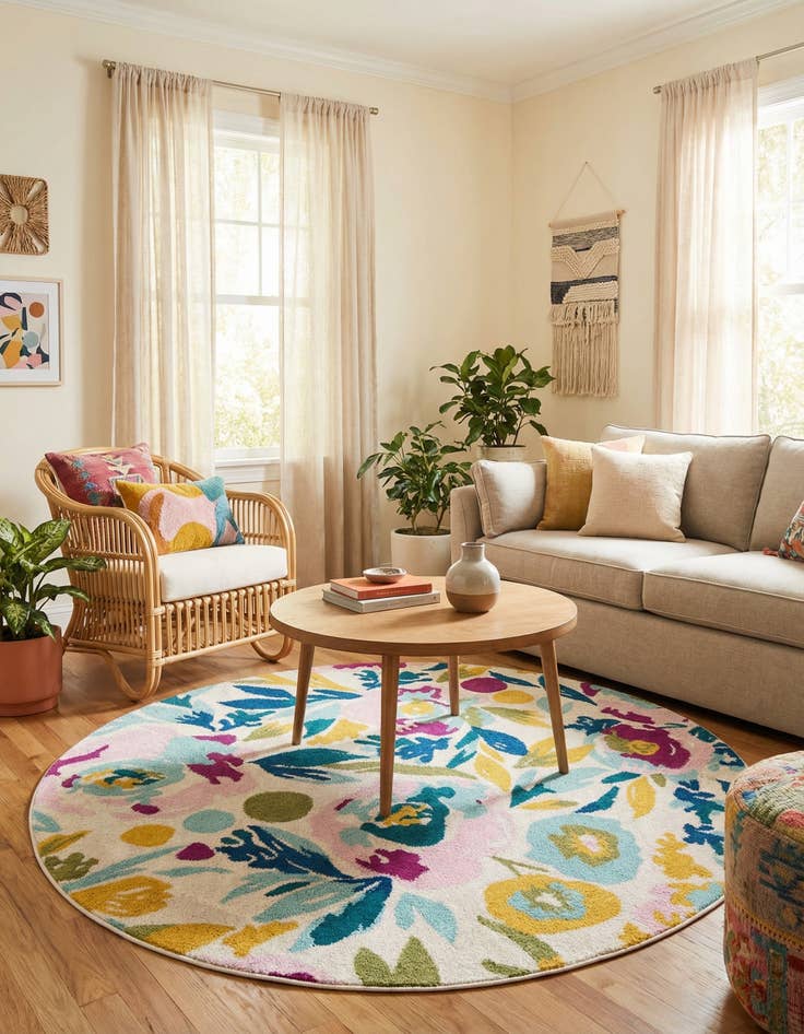 Detail image of 6' x 6' Bloom Round Rug