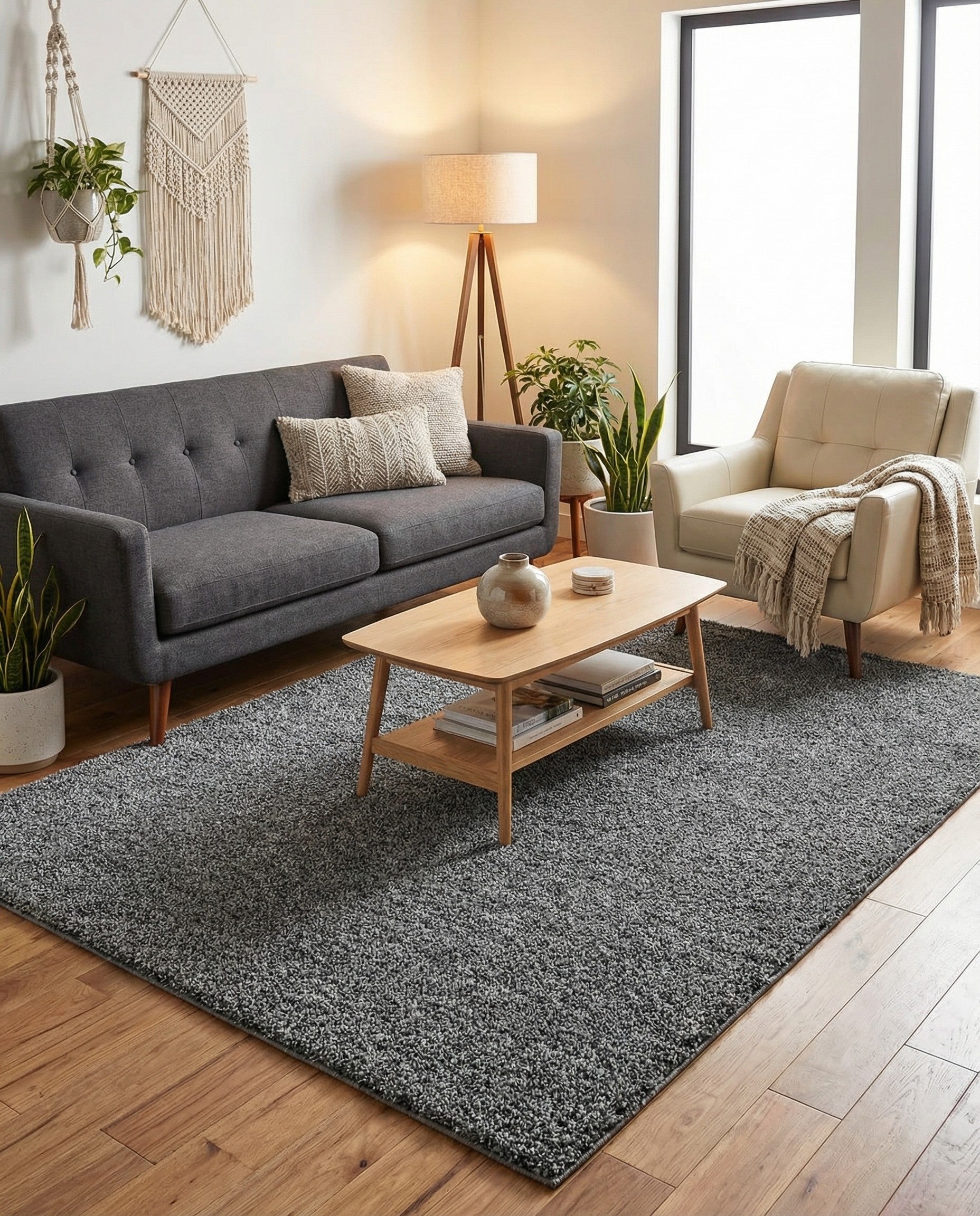  5' x 8' Soft Solid Shag Rug