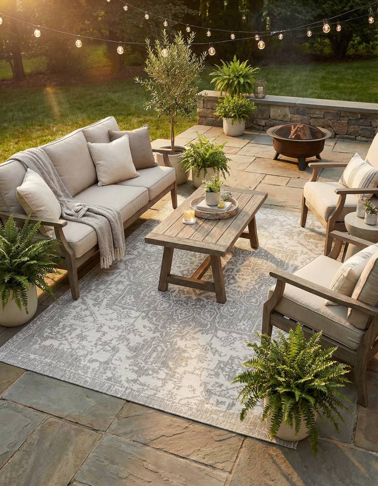 Detail image of 7' x 10'  Washable Jill Zarin Dubai Indoor / Outdoor Rug