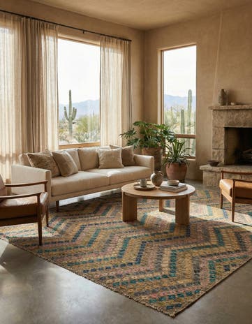 8' 8 x 9' 9 Hand Woven Kilim Modern Wool Rug