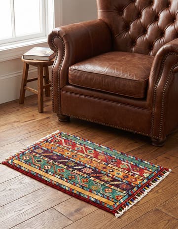 1' 5 x 2' 1 Hand Knotted Modern Ziegler Rug