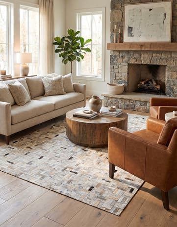 5' x 8' 1 Cowhide Stocks Rug