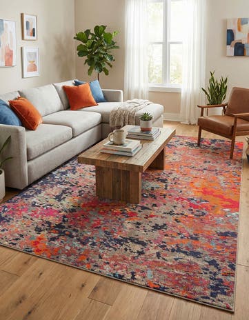 9' 10 x 14' Washable Vivid Rug