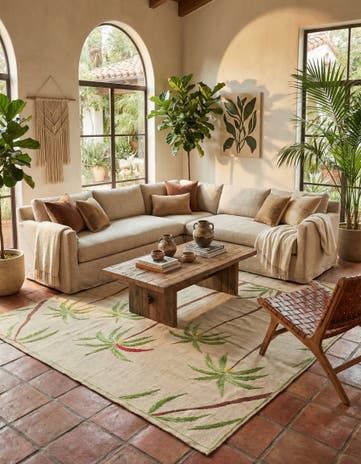5' 9 x 7' 3 Hand Woven Kilim Suzani Wool Rug