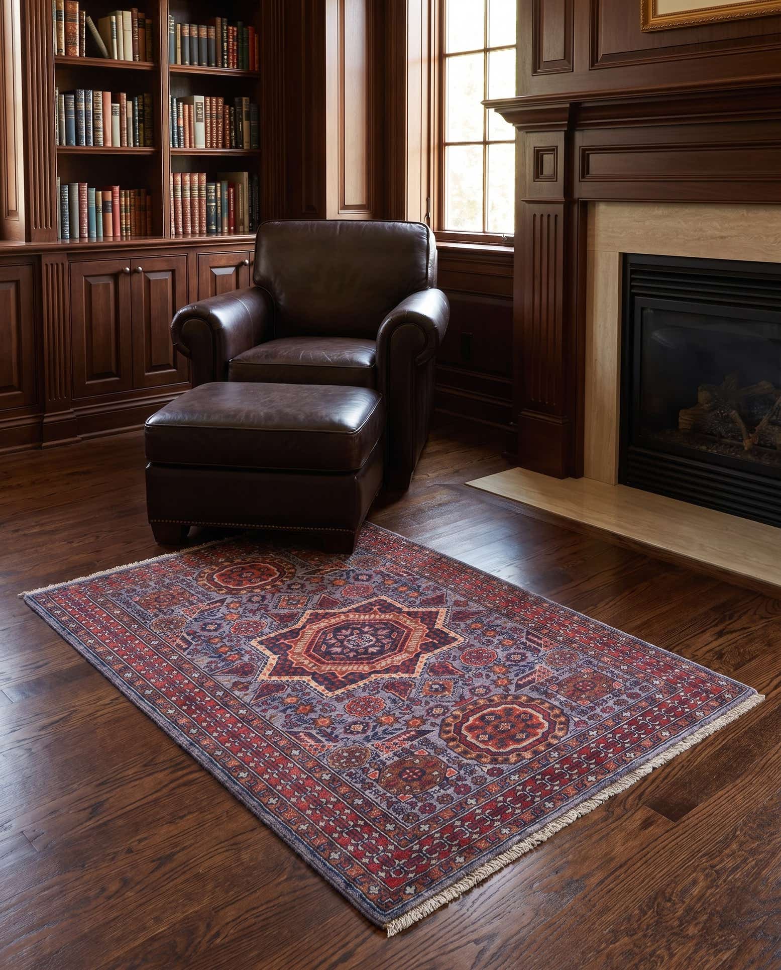 3' 5 x 5' Hand Knotted Mamluk Ziegler Rug