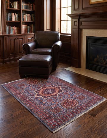 3' 5 x 5' Hand Knotted Mamluk Ziegler Rug