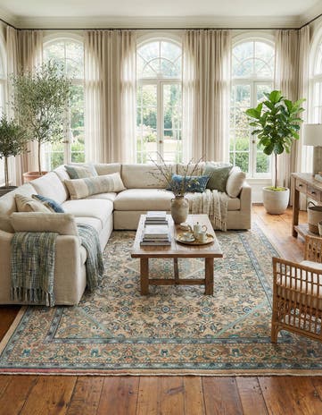 9' 6 x 13' Hand Knotted Mahal Persian Wool Rug