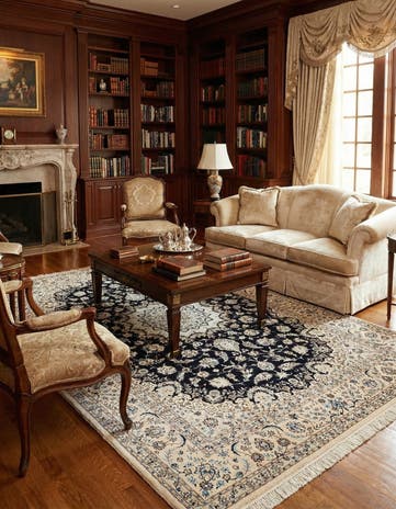 6' 9 x 9' 10 Hand Knotted Nain Rug