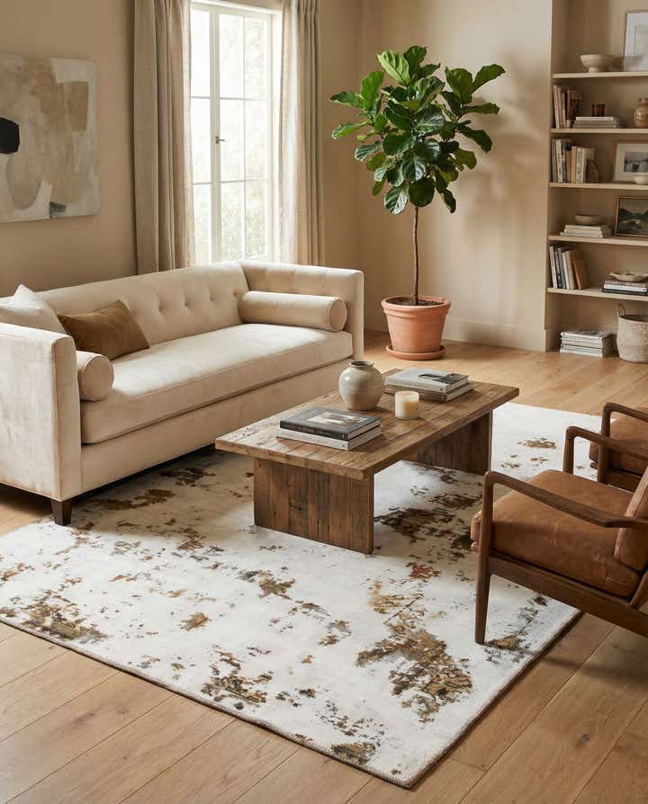 5' 3 x 8' 7 Hand Knotted Ultra Vintage Persian Wool Rug