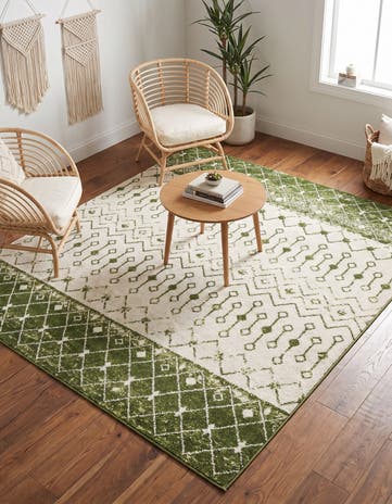 6' x 6' Moroccan Trellis Square Rug
