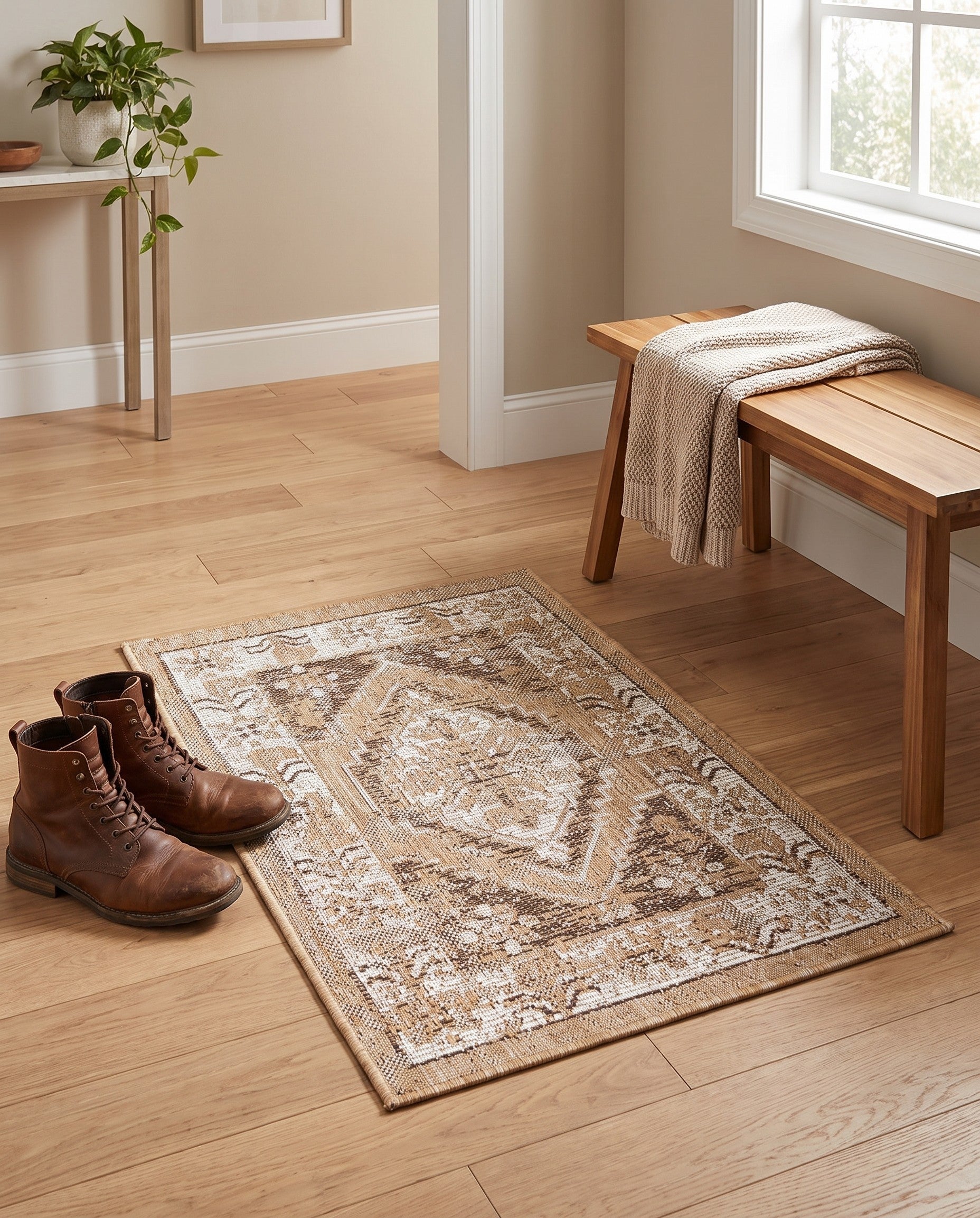 2' x 3' Easy-Clean Traditional Indoor / Outdoor Rug