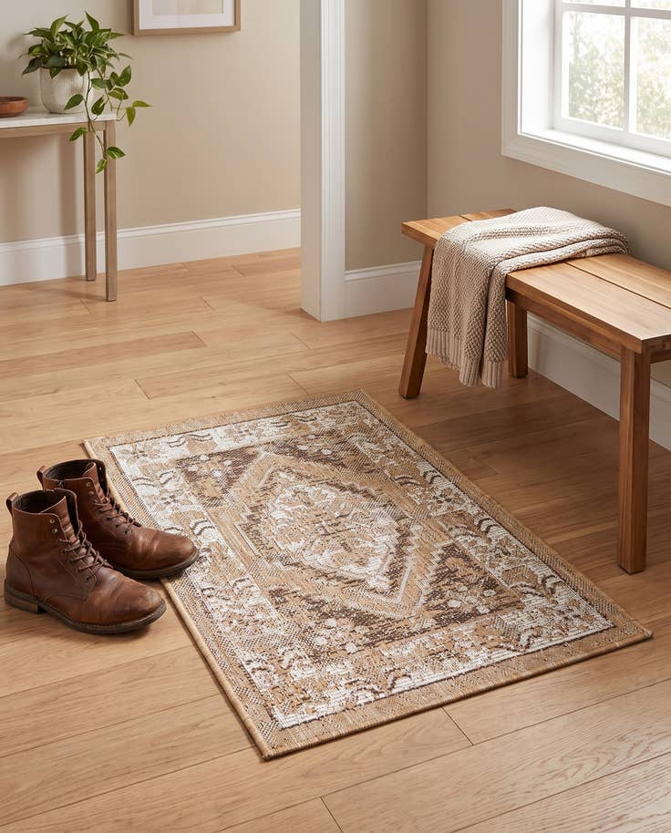 Detail image of 2' x 3' Easy-Clean Traditional Indoor / Outdoor Rug