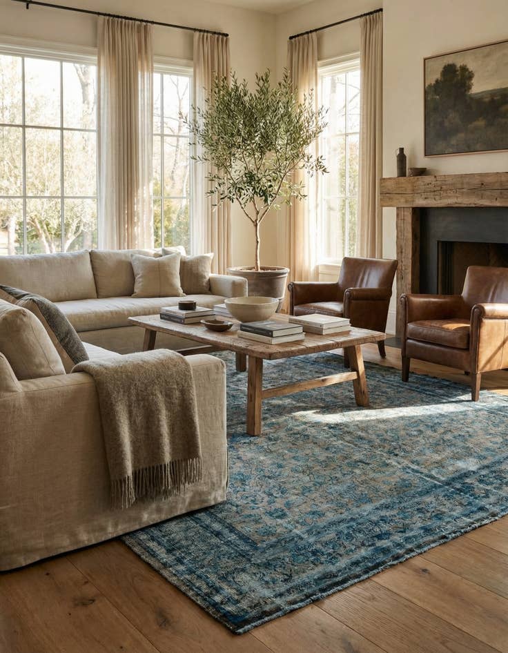 Detail image of 8' 8 x 12' 3  Hand Knotted Ultra Vintage Persian Wool Rug