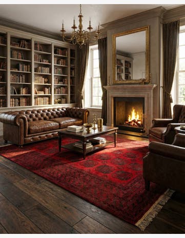 9' 9 x 12' 7 Hand Knotted Afghan Akhche Wool Rug