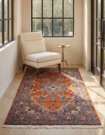 4' 2 x 6' 5 Hand Knotted Mood Persian Wool Rug