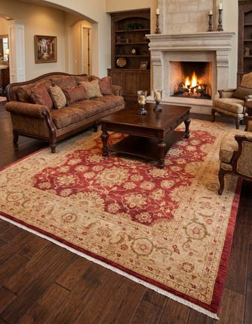 8' 1 x 10' 6 Hand Knotted Ziegler Rug