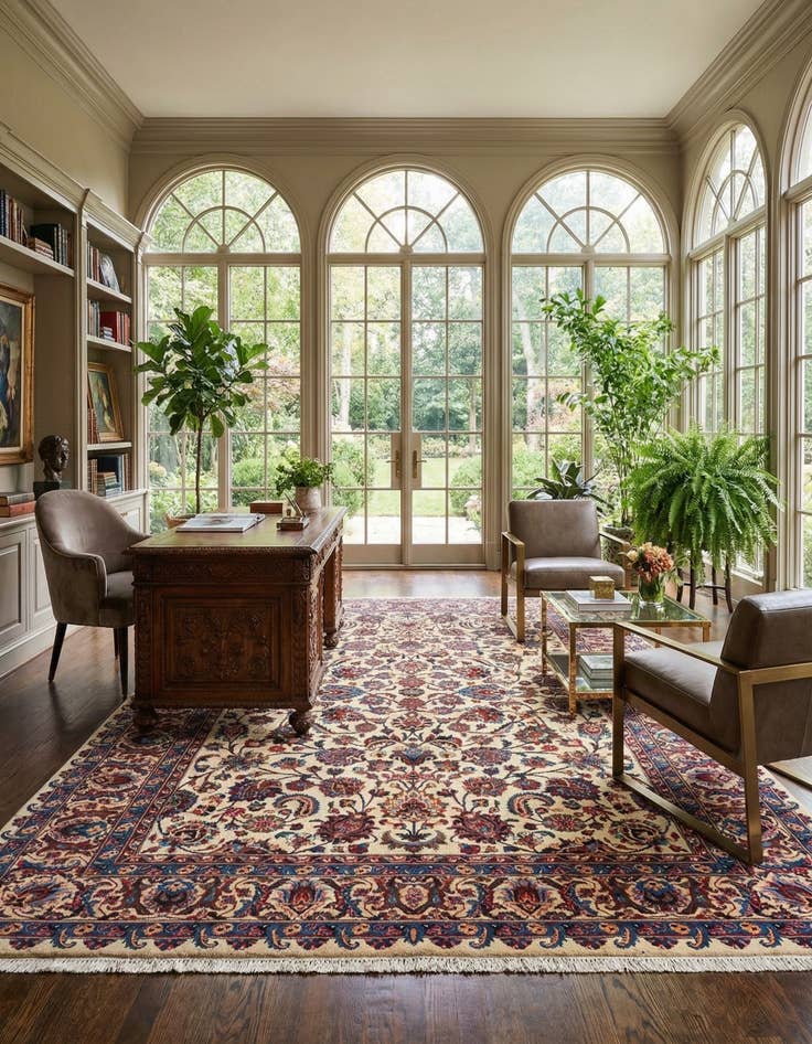 Detail image of  8' x 11' 1 Kerman Wool Rug