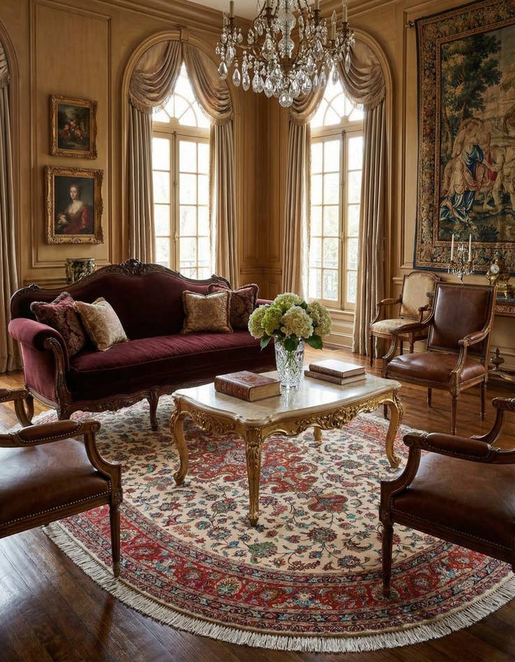 Detail image of 6' 7 x 11' 2  Hand Knotted Ghom Persian Rug