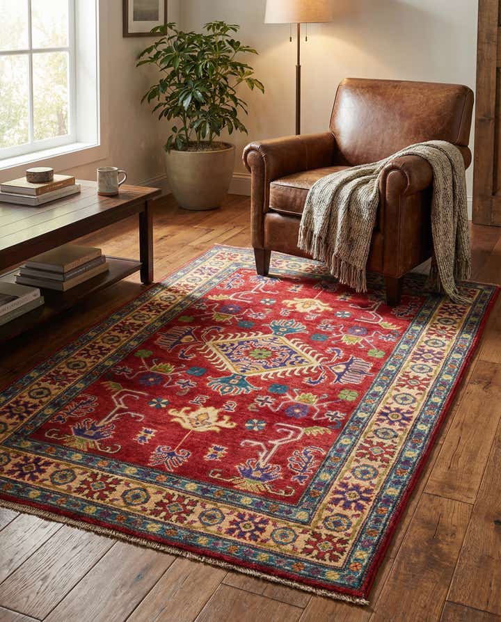3' 9 x 5' 8 Hand Knotted Kazak Rug