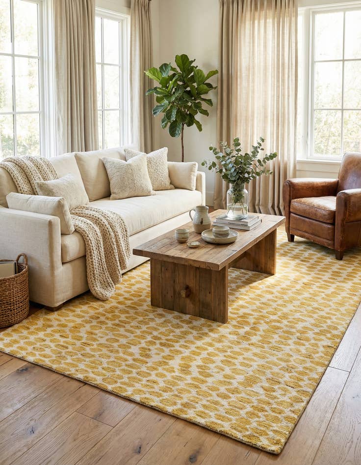 Detail image of 6' 1 x 9' 3  Hand Knotted Darya Wool Rug