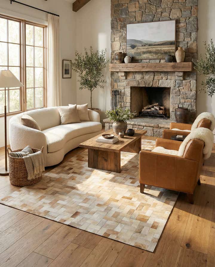 5' x 7' 11 Cowhide Stocks Rug