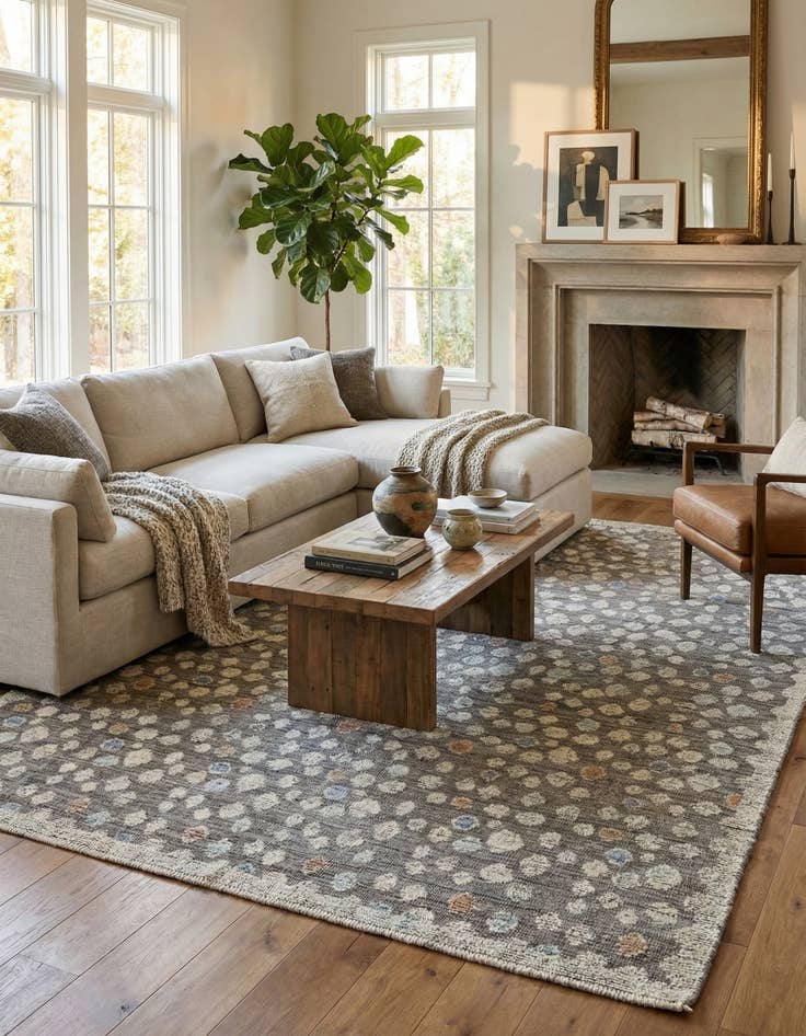 Detail image of 8' 3 x 10' 4  Hand Knotted Darya Wool Rug