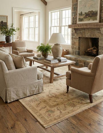 5' 10 x 8' Hand Knotted Peshawar Ziegler Rug