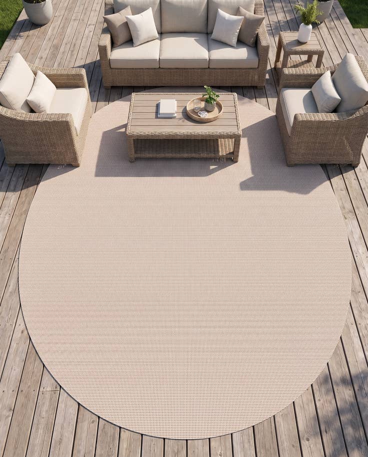 Detail image of 7' 9 x 9' 10 Oval Outdoor Rug Pad