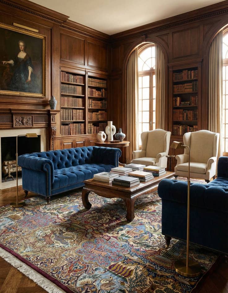 Detail image of 9' 11 x 12' 9  Hand Knotted Kashmar Persian Wool Rug