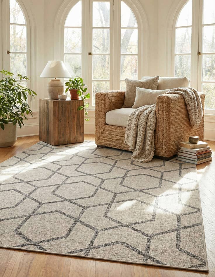 Detail image of 10' x 13' Eco Trellis Rug