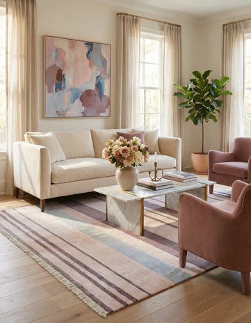 4' 11 x 6' 7 Hand Knotted Darya Wool Rug