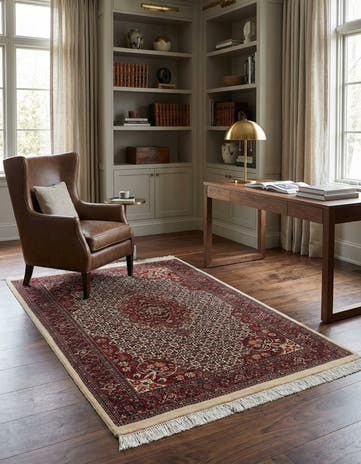 3' 8 x 5' 10 Bidjar With Silk Rug