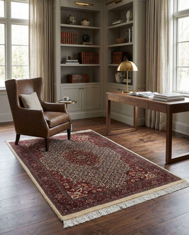 3' 8 x 5' 10 Bidjar With Silk Rug